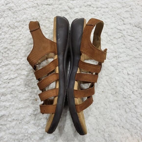 Trotters "Tiki" Leather sandals brown  size 9 - Picture 4 of 6